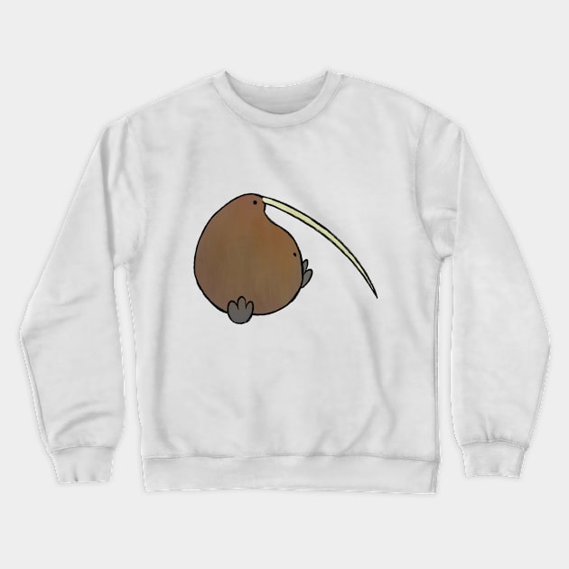 Round Kiwi Bird Crewneck Sweatshirt by Oranges